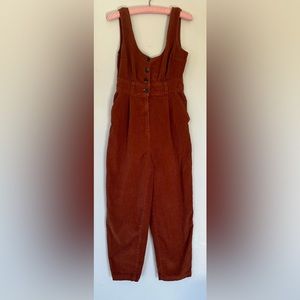 Urban outfitters brown corduroy jumpsuit